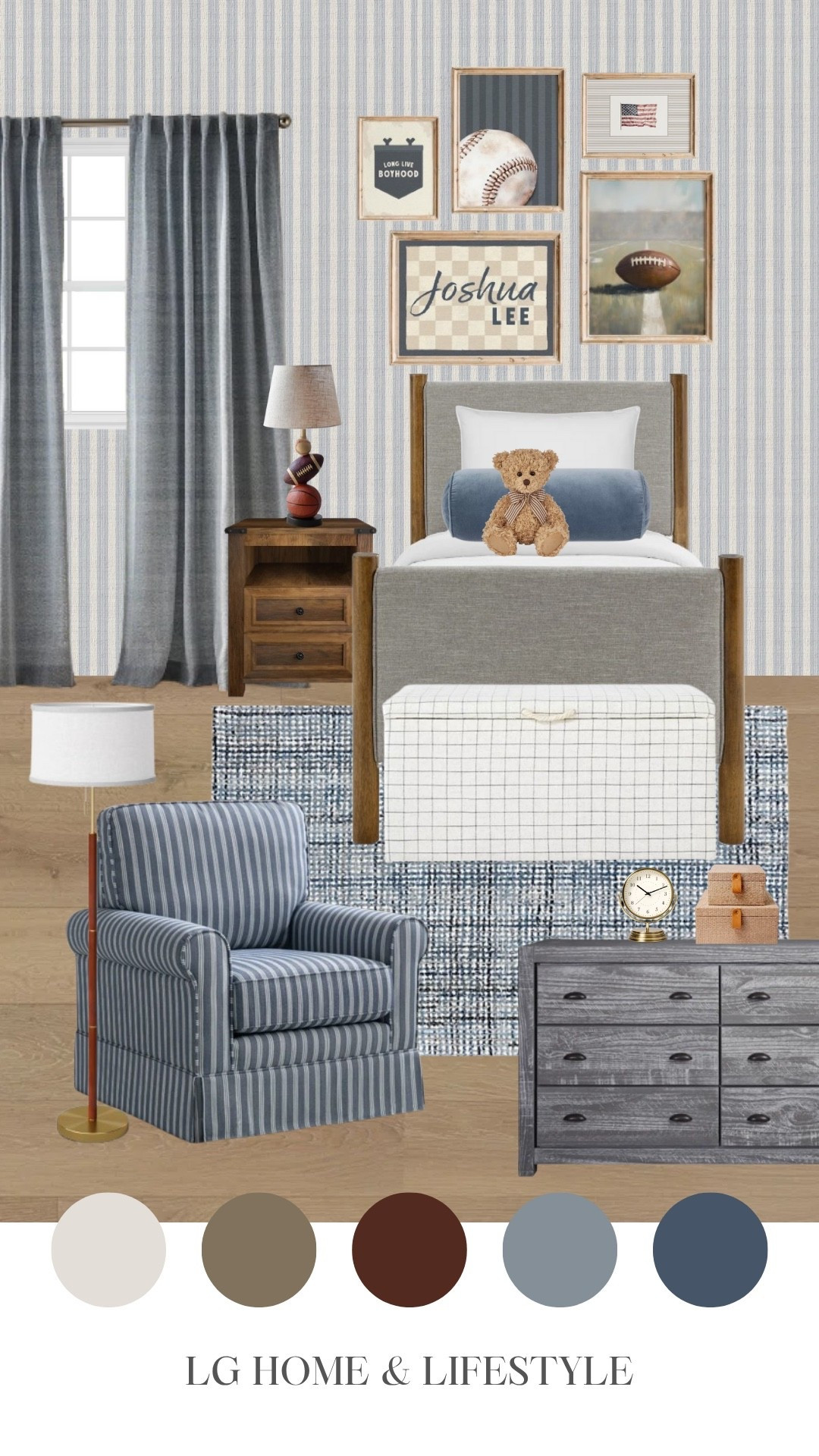 Mood Board — Vintage-Inspired Boy’s Room 🧸 

#homedesign #moodboard #ltkhomestyled 

#LTKHome