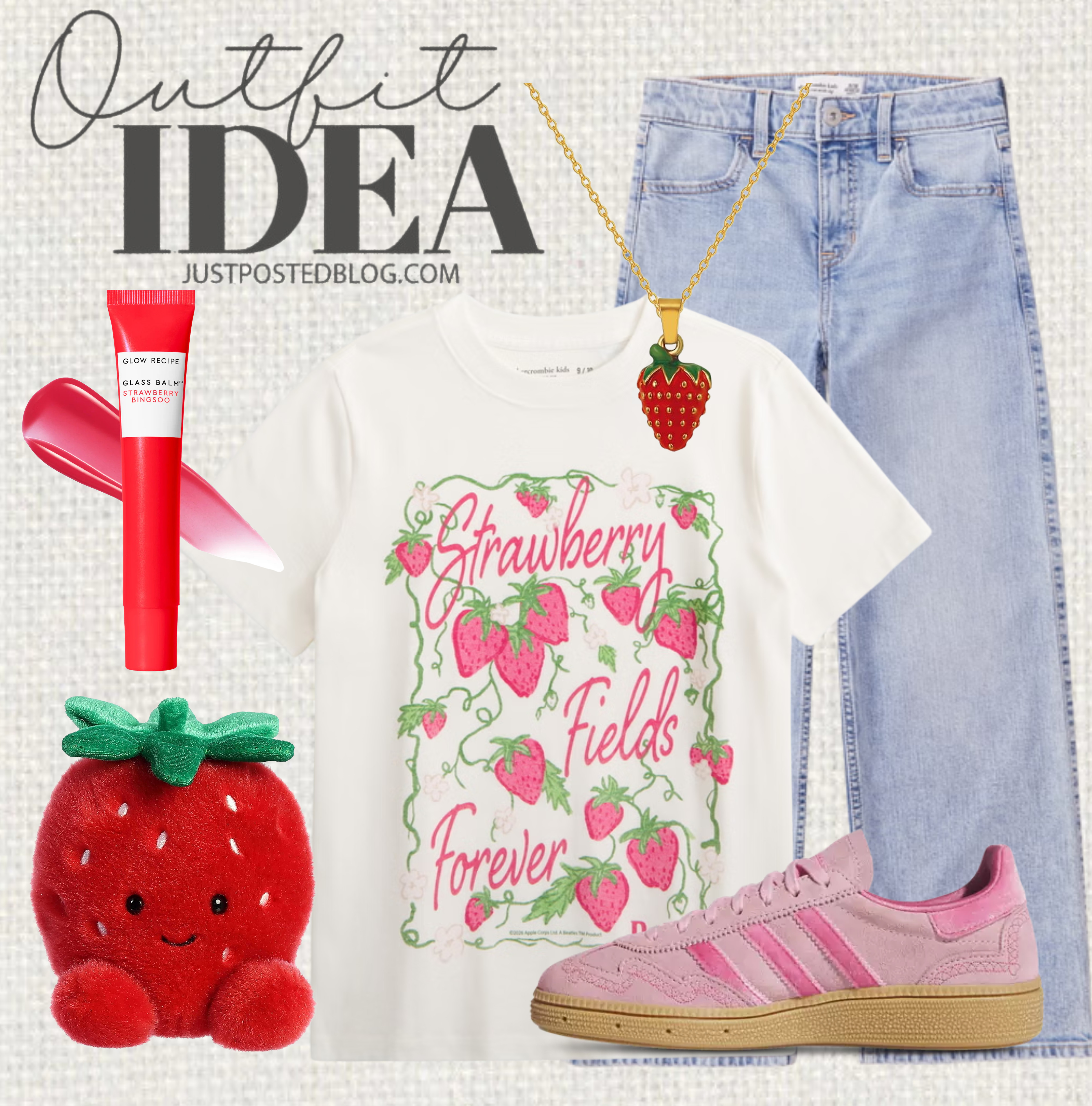 I LOVE cute clothes with fruit on it!!! This is such a cute outfit for tweens and teens!! 

 