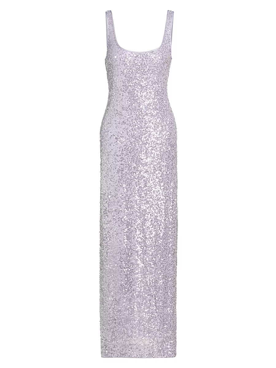 Women's Tatum Shimmer Sequined Tank Gown - Lilac - Size 8 | Saks Fifth Avenue