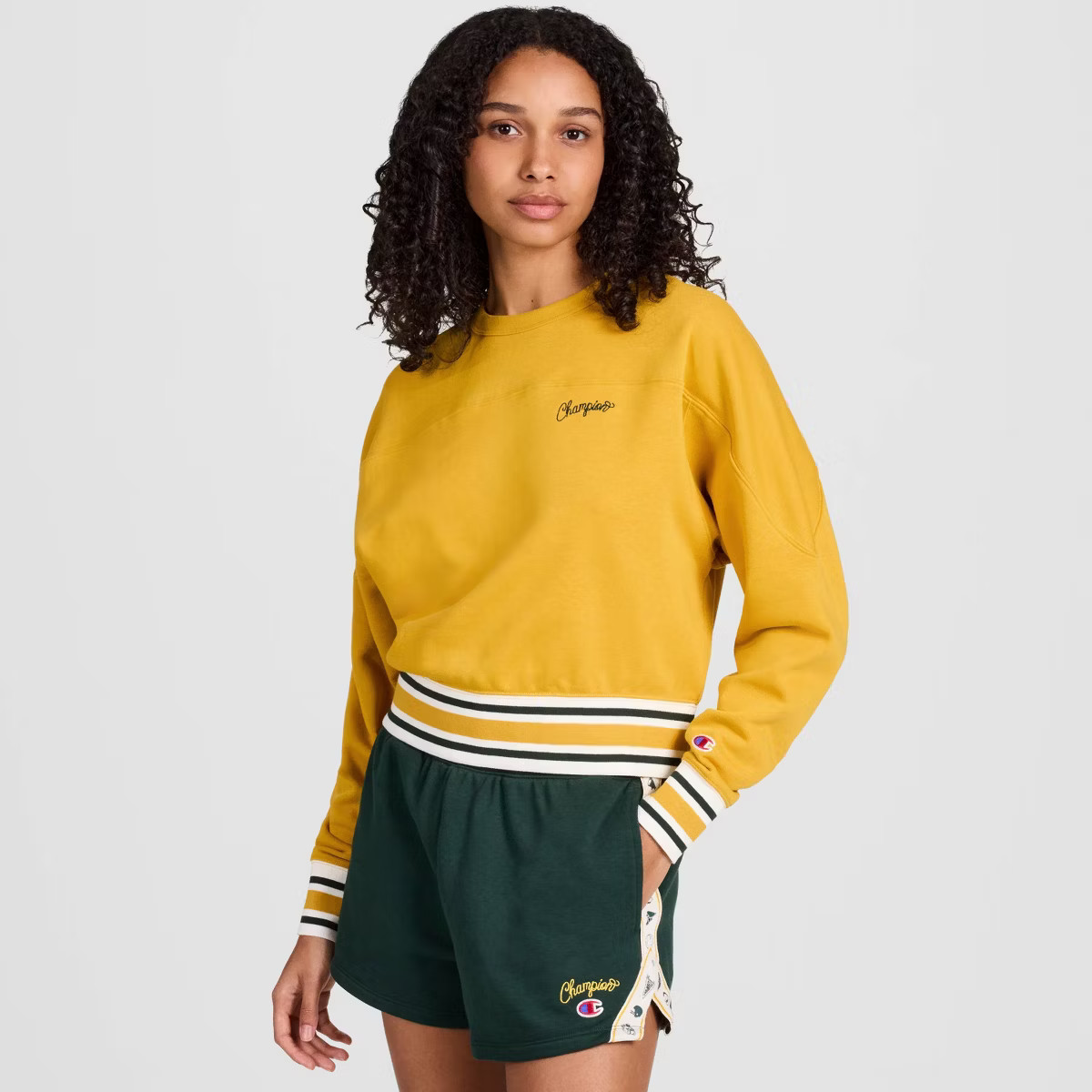 Champion Women's French Terry Sweatshirt - Yellow XXL | Target