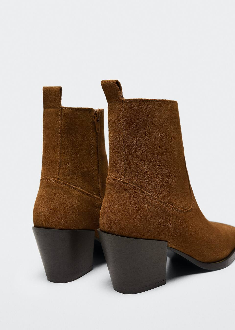 Heel leather ankle boot -  Women | Mango USA | MANGO (US)