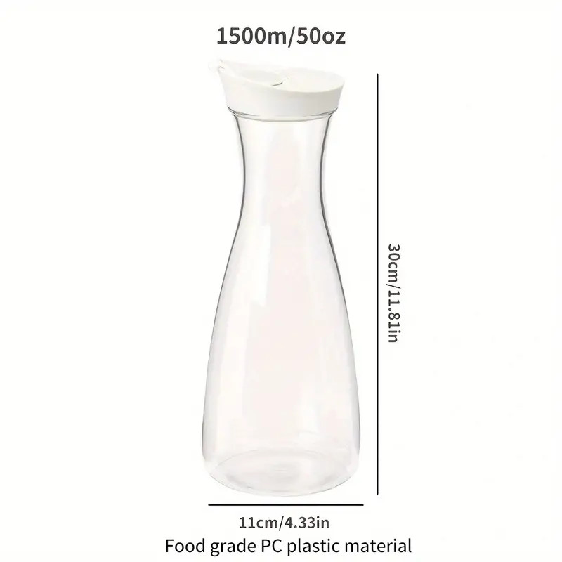 1pc Plastic Carafe  Lid Clear Juice Bottles Anti Fall Juice Milk Container Cold Juice Dispenser B... | Temu Affiliate Program