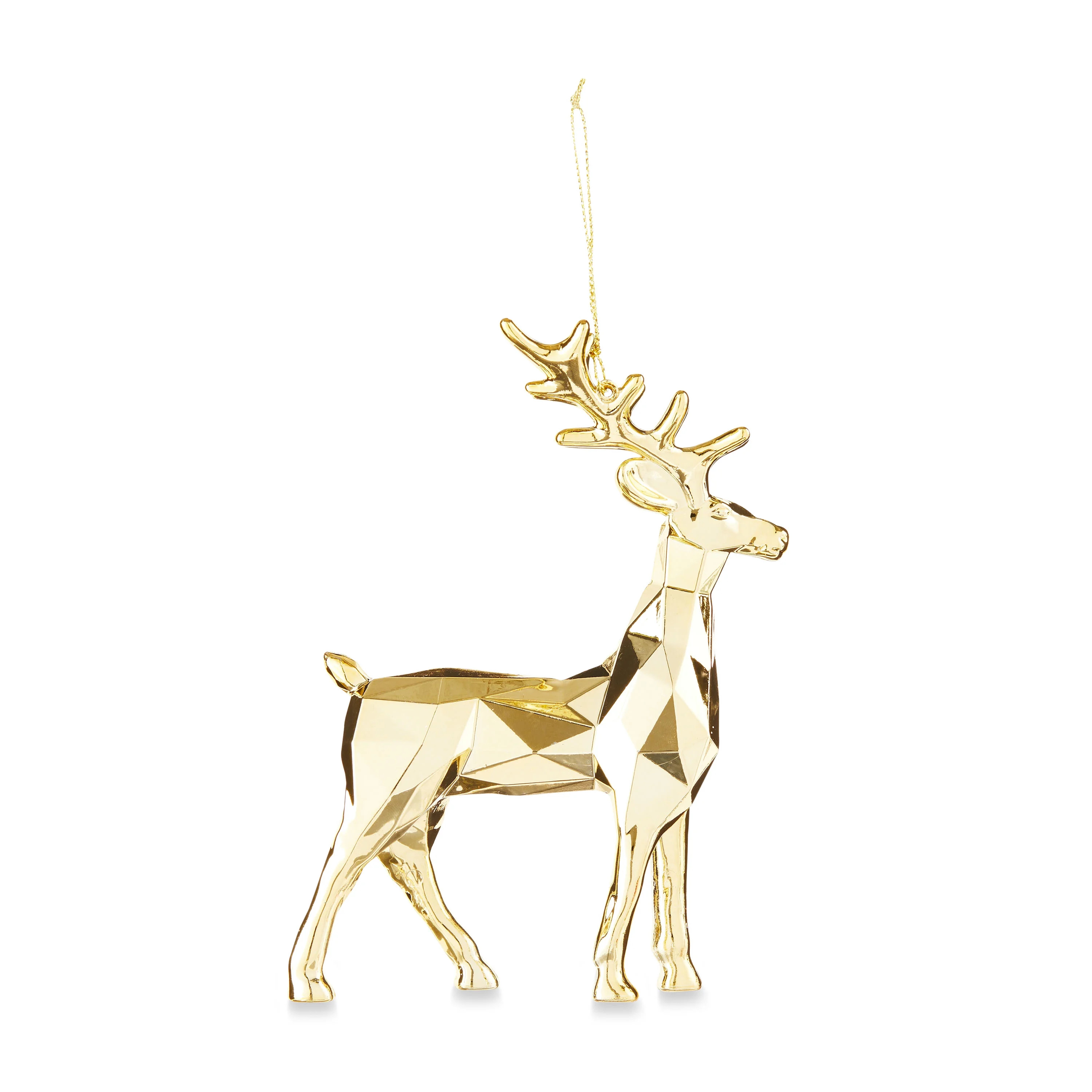 Gold Reindeer Ornament, Gold & Silver Theme, 0.06 kgs, by Holiday Time | Walmart (US)