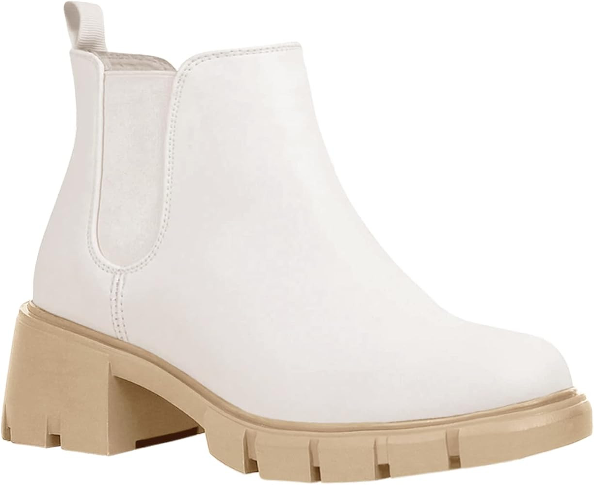 Juliet Holy Boys&Girls Toddler/Little Kid/Big Kid Chelsea Boots Platform Chunky Block Heels Slip ... | Amazon (US)