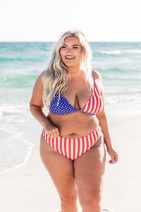 Bayshore Drive Stars/Stripes Bikini Top - American Flag Swimsuit | Pink Lily