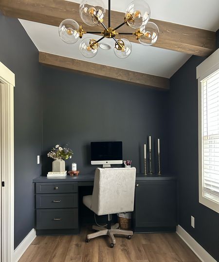 Home office
Moody office
Desk chair
Faux flowers
Desk decor
Tabletop decor
Gold candlesticks
Chic office
Coffee table books
Dark blue
Dark gray
Beams
Home inspo
Modern office
Home renovation
Home addition

#LTKfindsunder100 #LTKhome #LTKworkwear