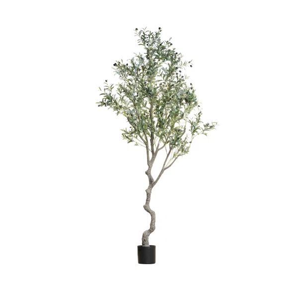 94'' Faux Olive Tree Tree in Pot Liner | Wayfair North America