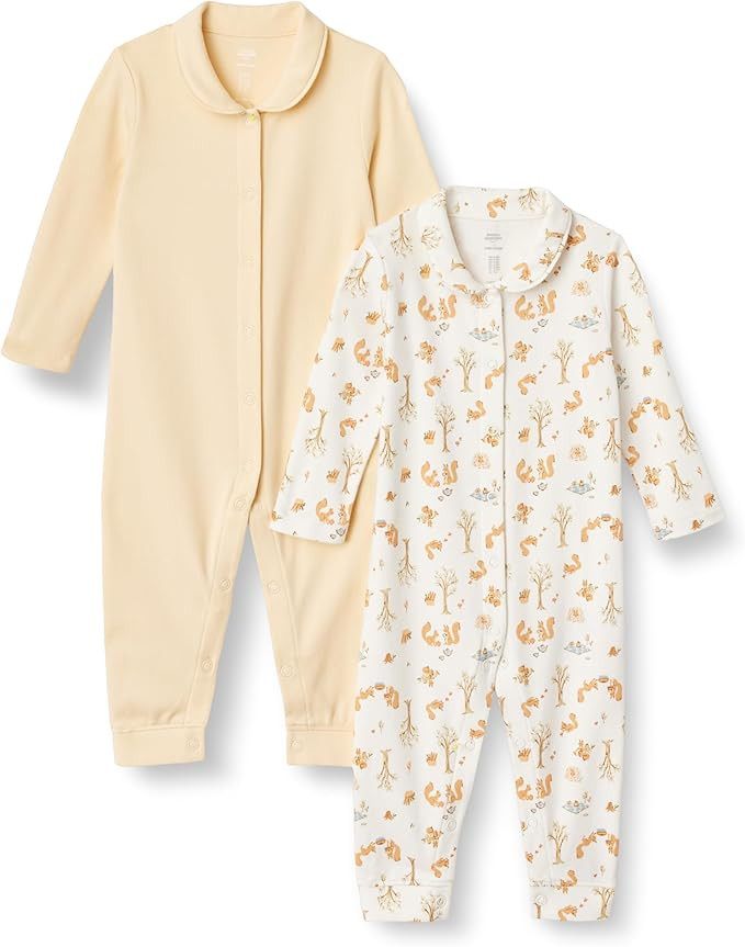 Amazon Essentials x Sofia Grainge Unisex Babies' Cotton Footless Sleepsuit, Pack of 2 | Amazon (US)