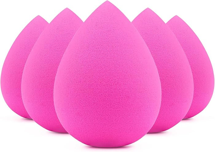 BEAKEY 5 Pcs Makeup Sponges, Latex-Free Beauty Sponge for Flawless Liquid, Cream, and Powder Appl... | Amazon (US)