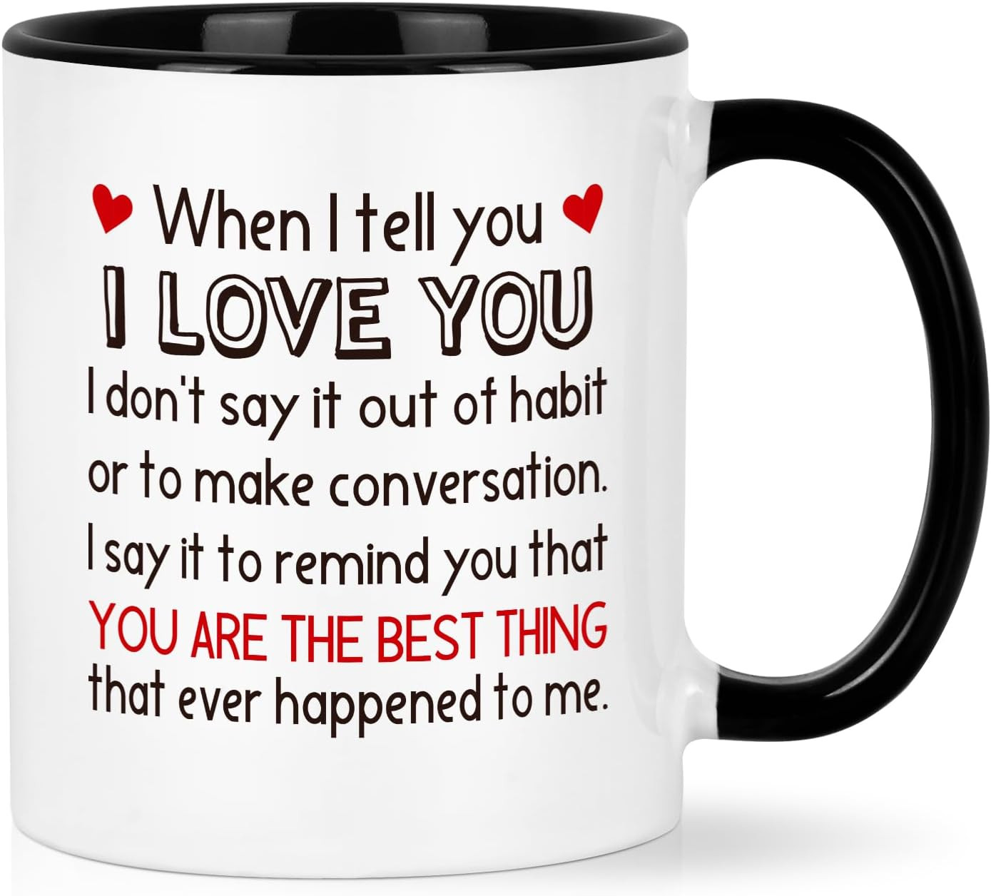 YHRJWN Valentines Gifts for Him Her, When I Tell You I Love You Coffee Mug, Love Gifts for Him He... | Amazon (US)