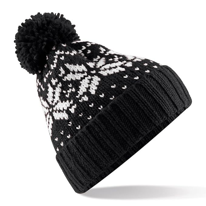 Beechfield Unisex Fair Isle Snowstar Winter Beanie Hat | Amazon (US)