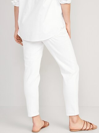 Maternity Full Panel OG Straight White Jeans | Old Navy (US)