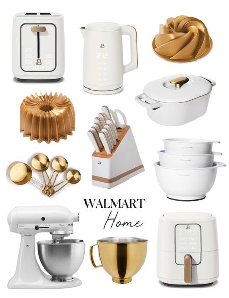 White and gold kitchen on essentials from Walmart 
#walmarthome 

#LTKunder50 #LTKhome #LTKsalealert