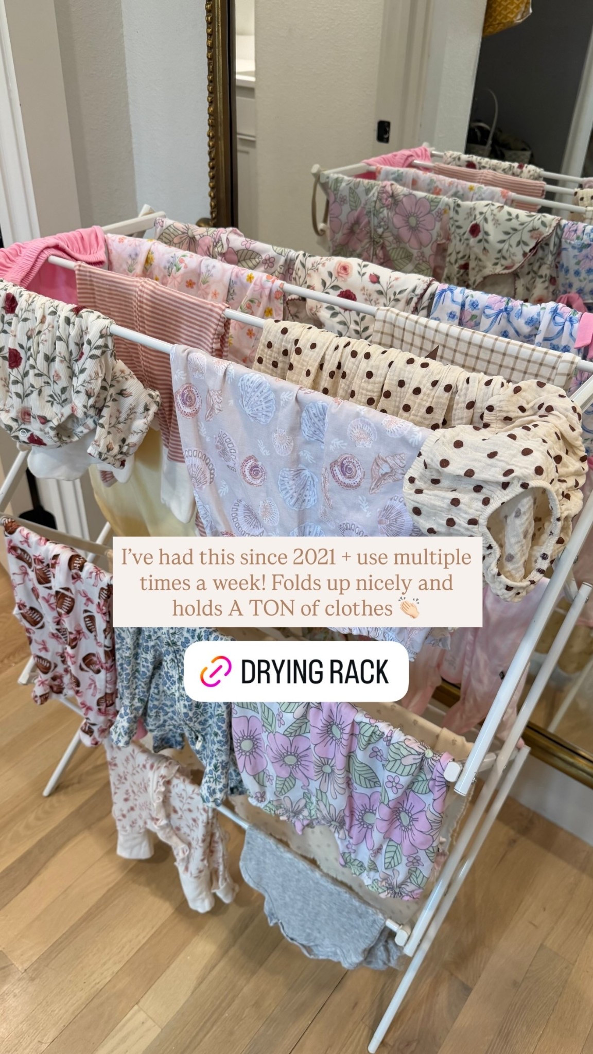 I’ve had this since 2021 + use multiple times a week! Folds up nicely and holds A TON of clothes 👏🏻

#LTKootd #LTKmomlife #LTKHome
