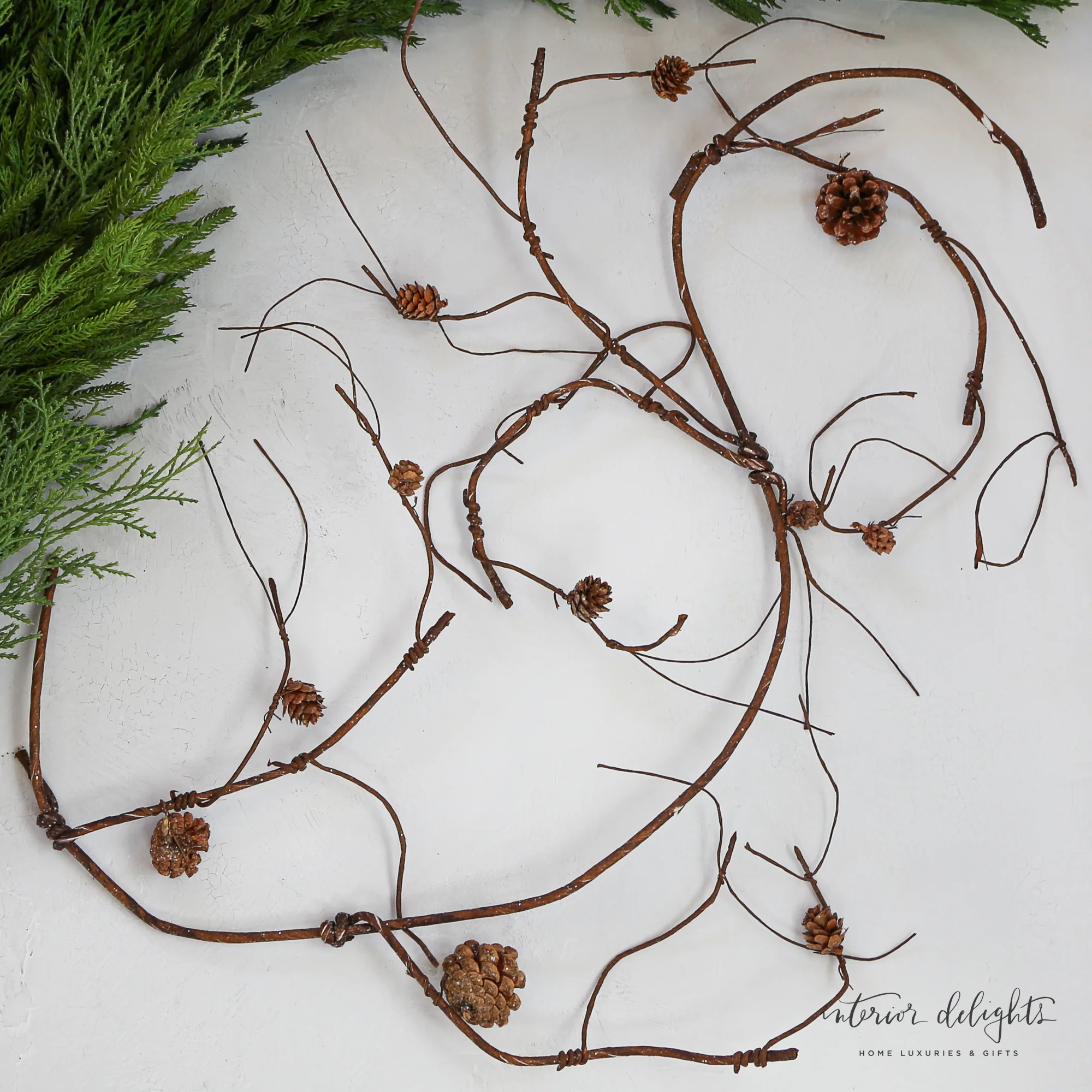 60" Twig and Pinecone Garland | Interior Delights