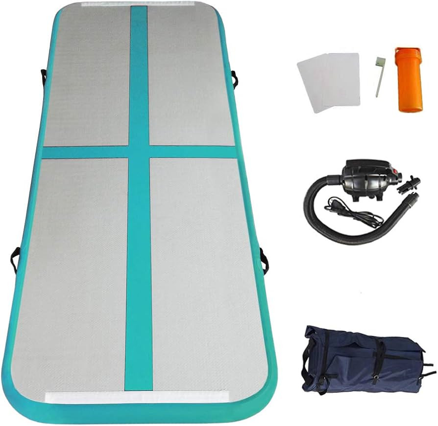 EZ GLAM 10ft/13ft/16ft/20ft Air Mat Tumble Track Inflatable Gymnastics Tumbling Track Mat with El... | Amazon (US)