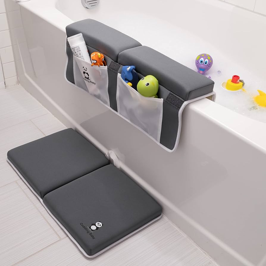Cuddling Baby Bath Kneeler and Elbow Rest Pad, 2 Pc. Set, Knee and Body Protection with Non-Slip ... | Amazon (US)
