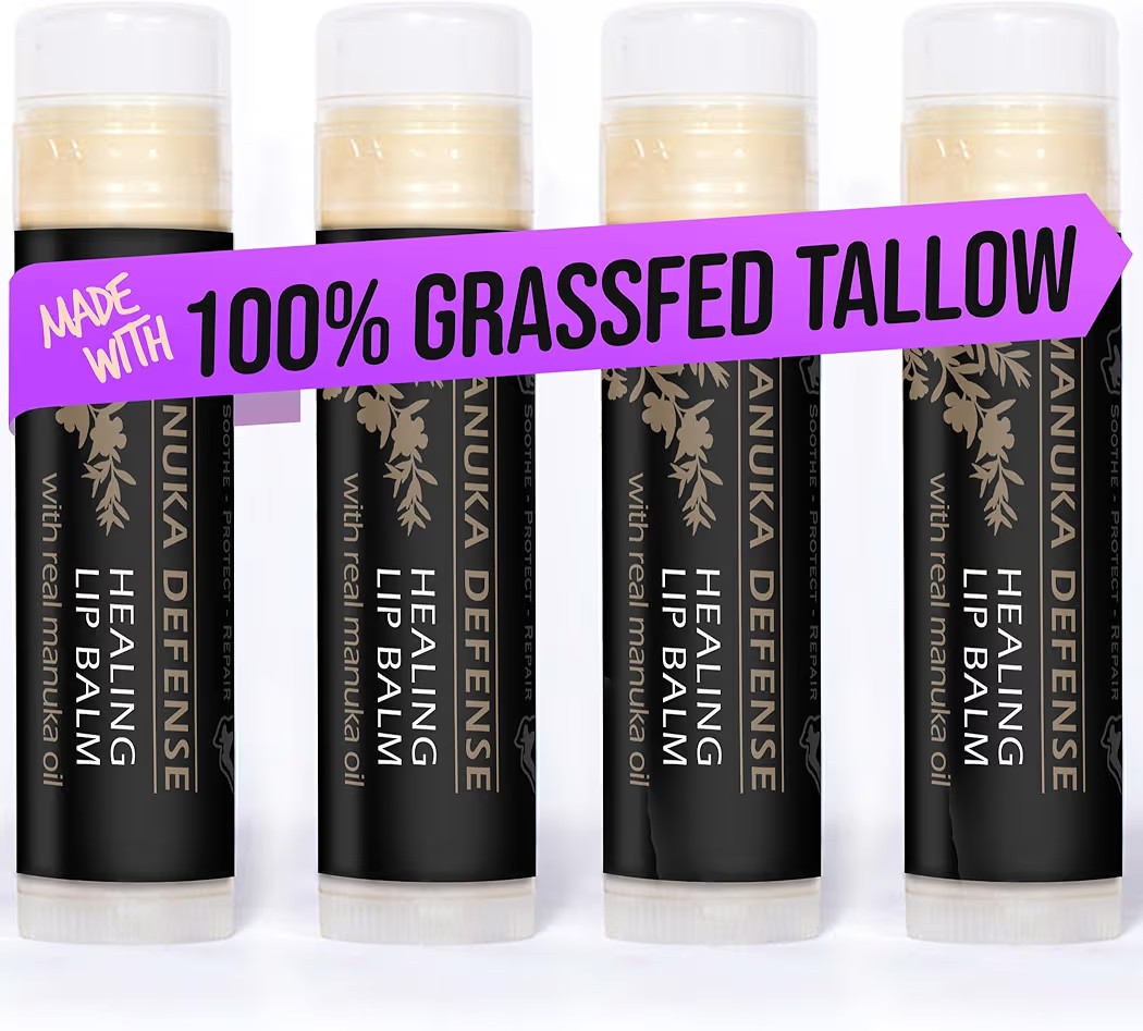 BALM OF GILEAD Manuka Defense Healing Lip Balm - Intensive Moisture Therapy in Tube w/Manuka, Tea... | Amazon (US)