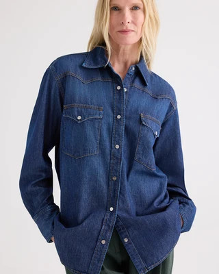 OG Supersized Ranchers Shirt in Denim Shirting | TWP