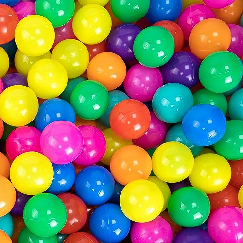 Markdang Ball Pit Balls 100 Count 8 Colors Plastic Balls for Ball Pit 2.2" Crush Proof Playpen Balls with Zip Storage Bag, Phthalate & Bpa Free for Babies Crawl Tunnel, Ball Pit & Trampoline | Amazon (US)