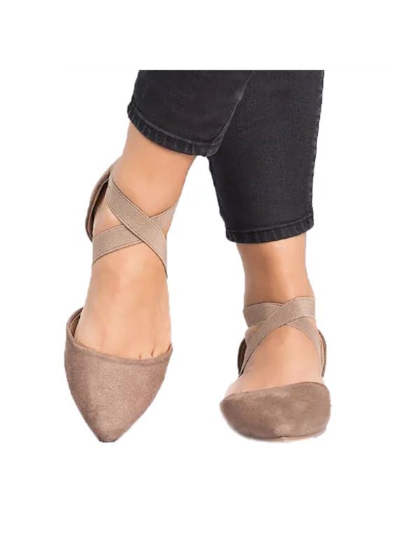Women Ankle Strap Ballet Flats Criss Cross Shoes Casual Pump Comfy Shoes Fashion | Walmart (US)