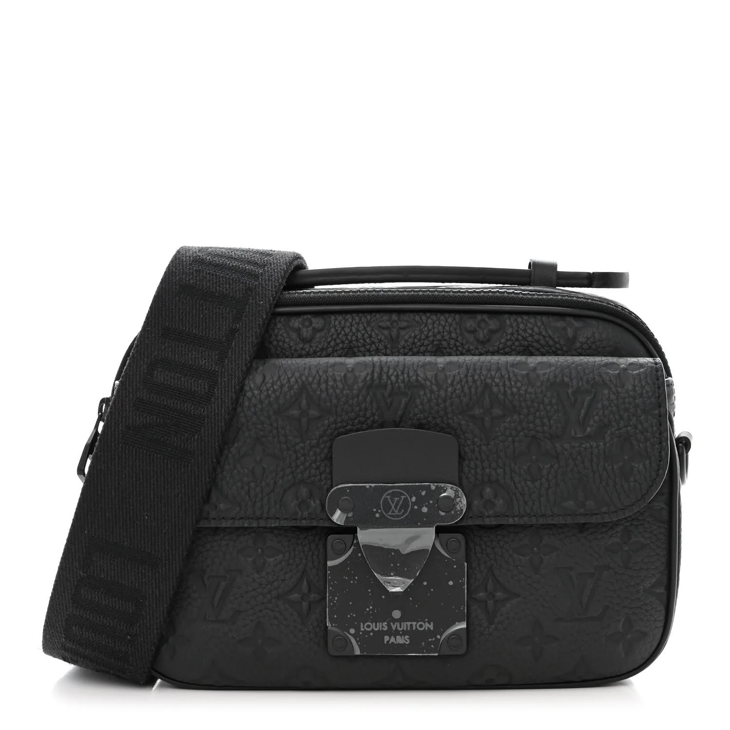 Taurillon Monogram S Lock Messenger Black | FASHIONPHILE (US)