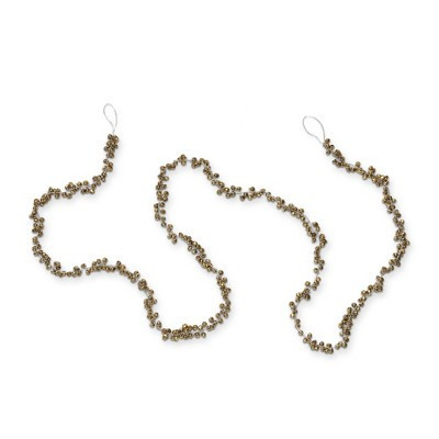 tag Jingle Bell Garland Decorative Wall Hanging 72in Antique Gold Metal Christmas Banners and Ornaments | Target