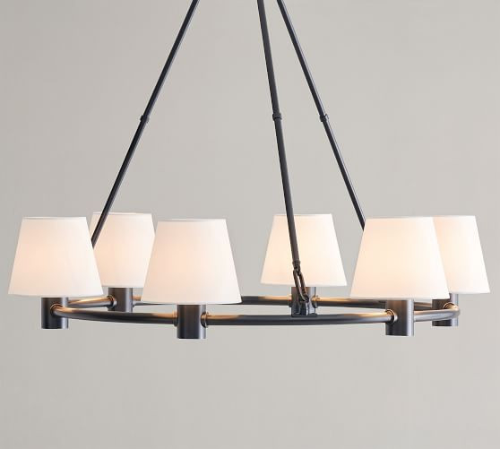 Dahlia Metal Round Chandelier | Pottery Barn (US)