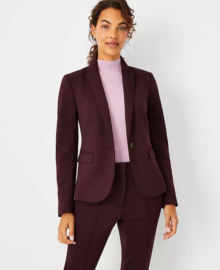 The One-Button Blazer in Double Knit | Ann Taylor (US)