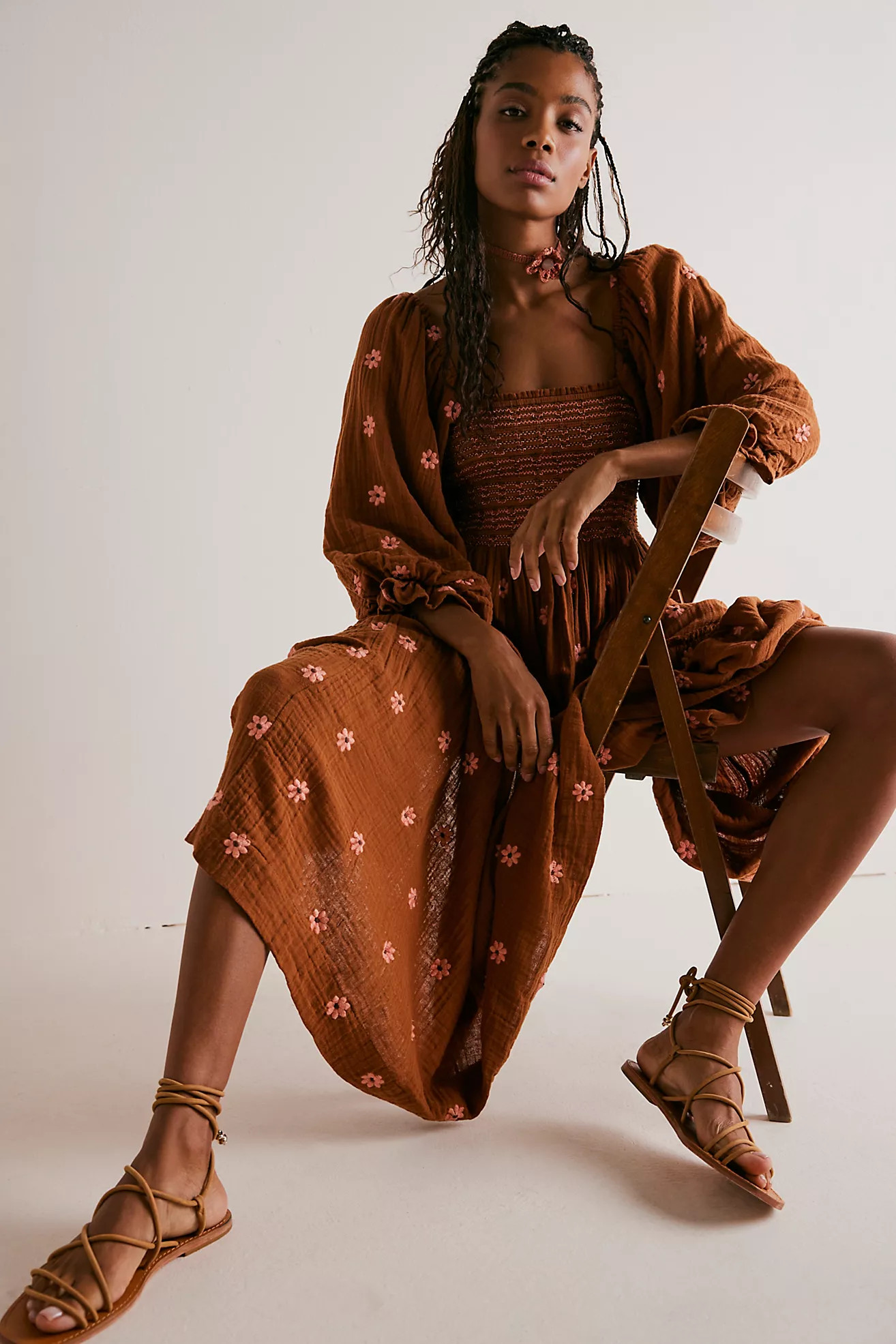 Dahlia Embroidered Maxi Dress | Free People (Global - UK&FR Excluded)