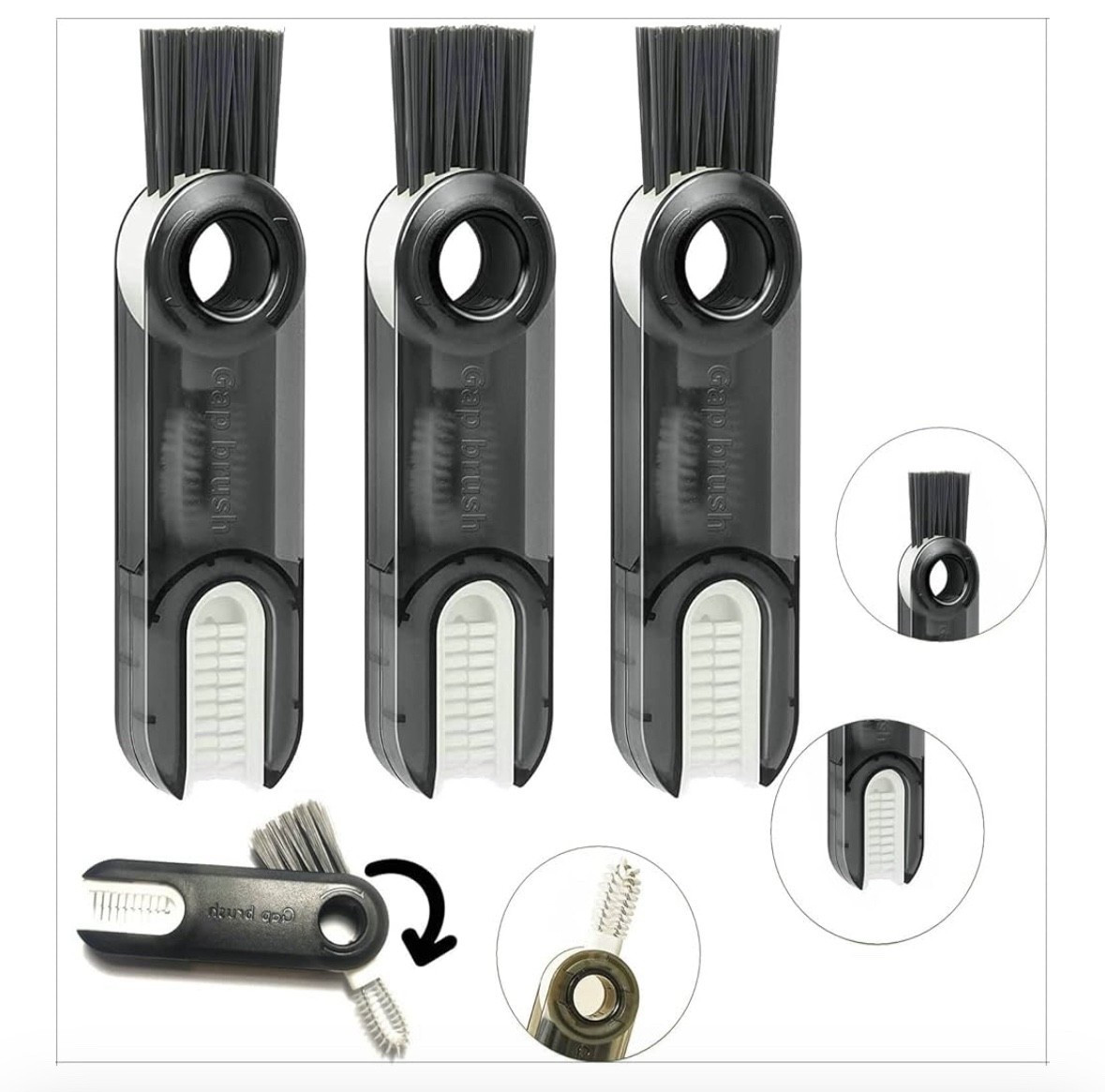 3 in 1 Cup Lid Cleaning Brush Set Multifunctional Bottle Brush Cleaner 

#LTKBaby #LTKHome #LTKFamily