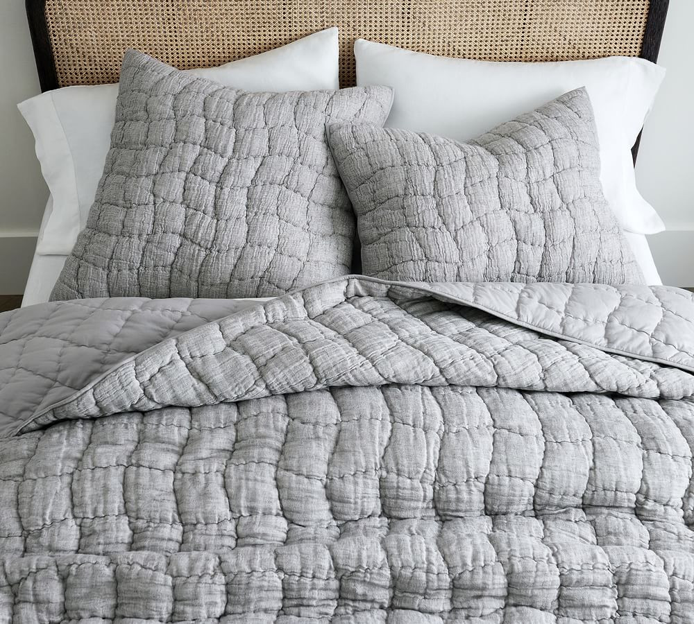 Cloud Linen Handcrafted Quilt | Pottery Barn (US)