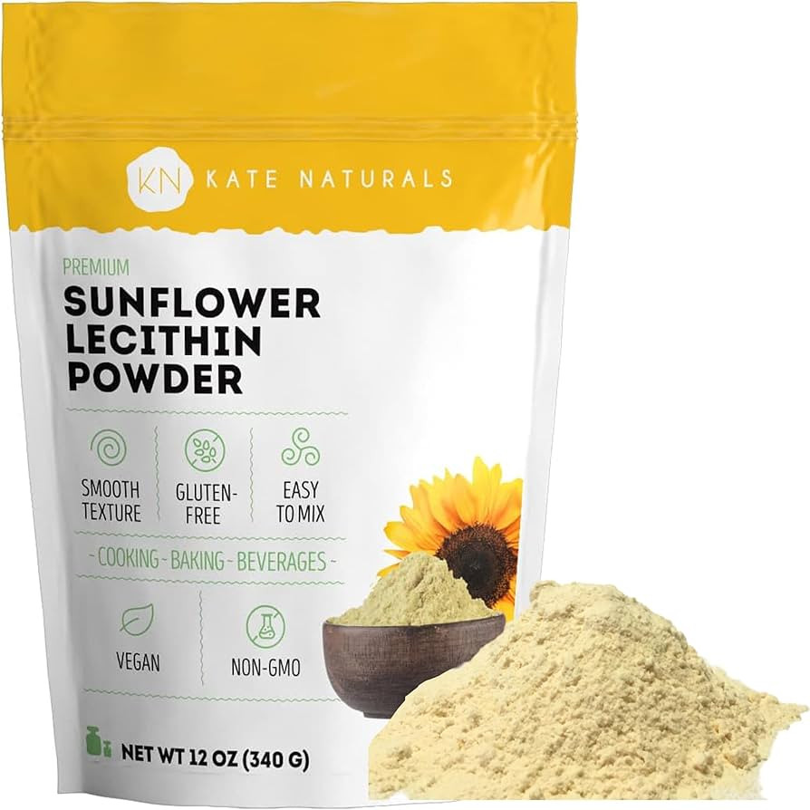 Kate Naturals Sunflower Lecithin Powder for Baking Bread, Gummies, Cooking. Substitute for Soy Le... | Amazon (US)