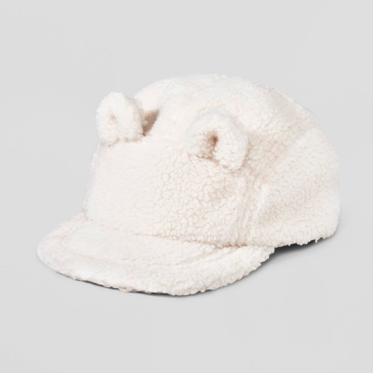 Toddler Faux Shearling Bear Baseball Hat - Cat & Jack™ Off-White | Target
