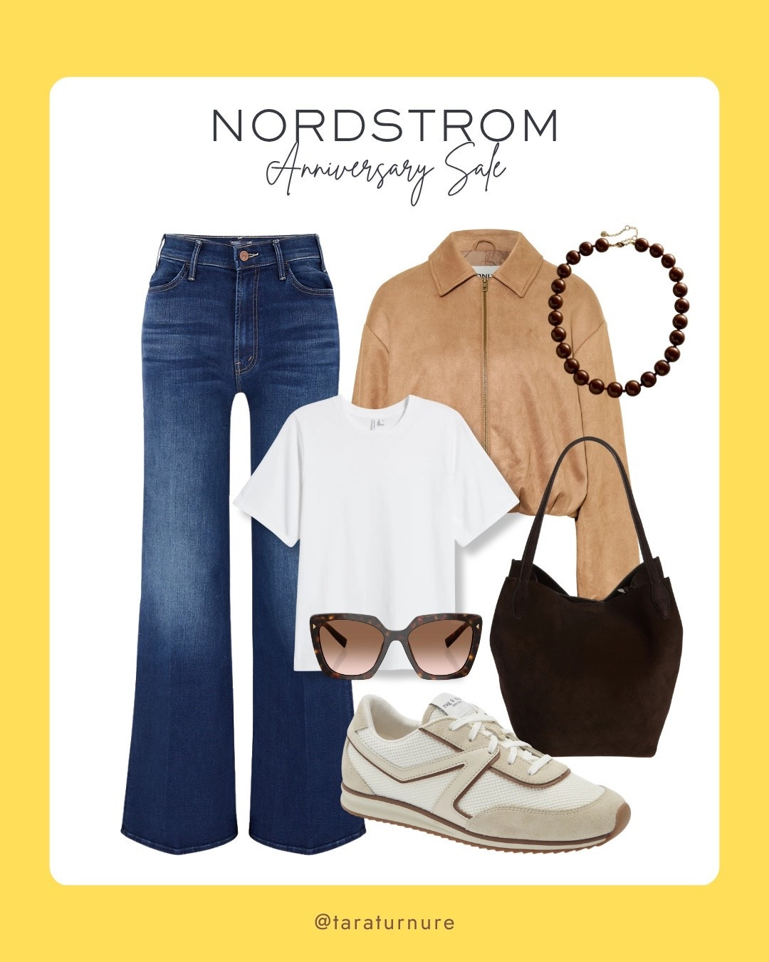 The Nordstrom Anniversary Sale is the best time to stock up on timeless wardrobe staples. 🤎 This effortless everyday look features classic denim, a cozy suede jacket, comfy sneakers, and rich brown accessories you'll wear all season long.

Nordstrom Anniversary Sale, Nordstrom NSale, fall outfit, everyday outfit, casual chic, denim jeans, white tee outfit, suede jacket, neutral fashion, brown handbag, everyday sneakers, retro sneakers, capsule wardrobe, closet essentials, minimalist style

#LTKootd #LTKSaleAlert #LTKmomlife