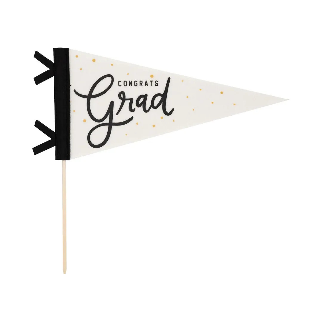 Congrats Grad Felt Pennant Flag | Graduation Flag, Graduation Party, Graduation Centerpiece, Grad... | Etsy (US)