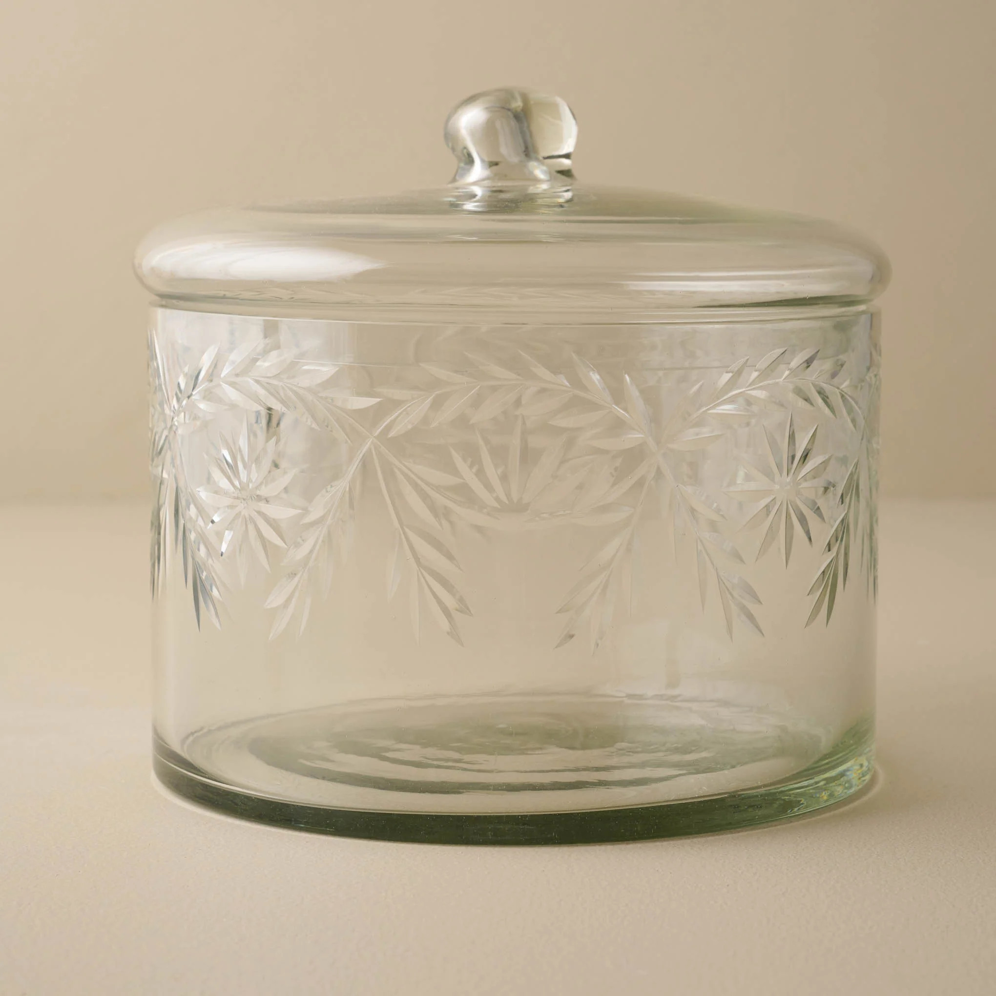 Vivian Cut Glass Canister | Magnolia