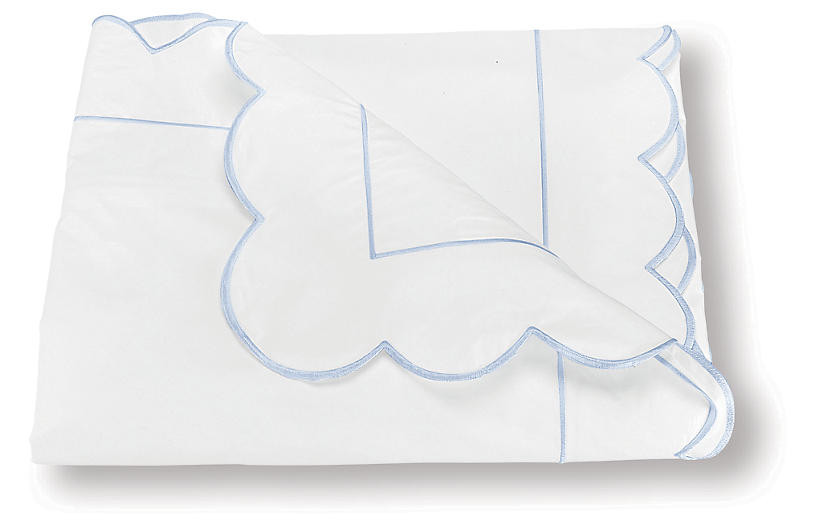 Butterfield Duvet Cover - Blue - Matouk - Full/queen | One Kings Lane