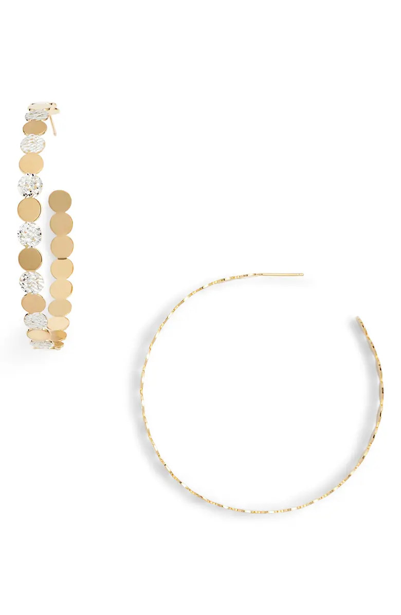 Bianca Two-Tone Hoop Earrings | Nordstrom