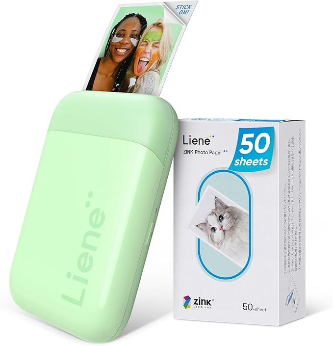 Liene Photo Printer, 2x3” Mini Portable Instant Photo Printer Bundle w/ 50 Zink Adhesive Paper,... | Amazon (US)
