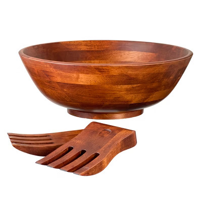 Lipper International 3pc Wood Salad Serving Set | Target