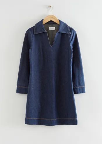Relaxed A-Line Denim Dress | & Other Stories US