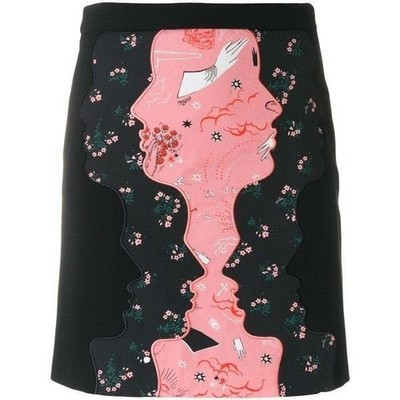 Vivetta Face Print Mini Skirt | Black & Pink Cat Whimsical | Size 40 (US 4–6) | eBay US