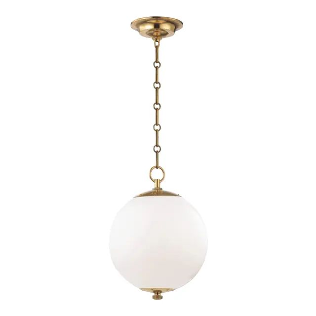 Mark D. Sikes Sphere No.1 1 Light Small Pendant - Aged Brass | Chairish