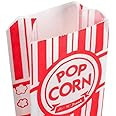 Carnival King Paper Popcorn Bags, Red/White, 100 Count (Pack of 1) | Amazon (US)
