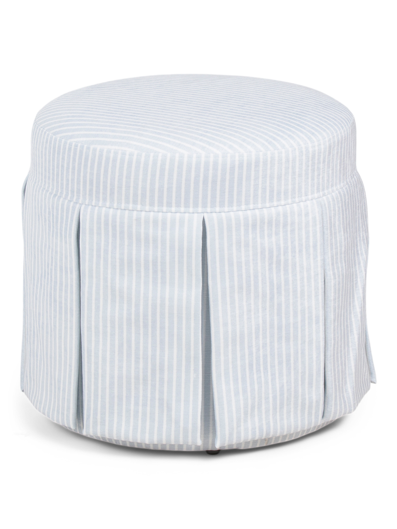 18x18 Juliet Striped Skirted Ottoman | TJ Maxx