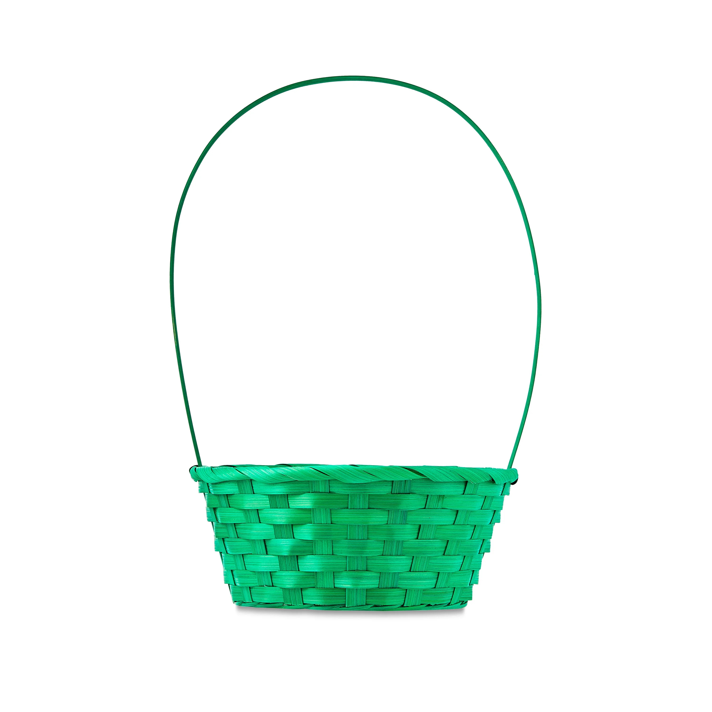 Easter Small Round Green Bamboo Basket, 8 in x 14 in, by Way To Celebrate | Walmart (US)