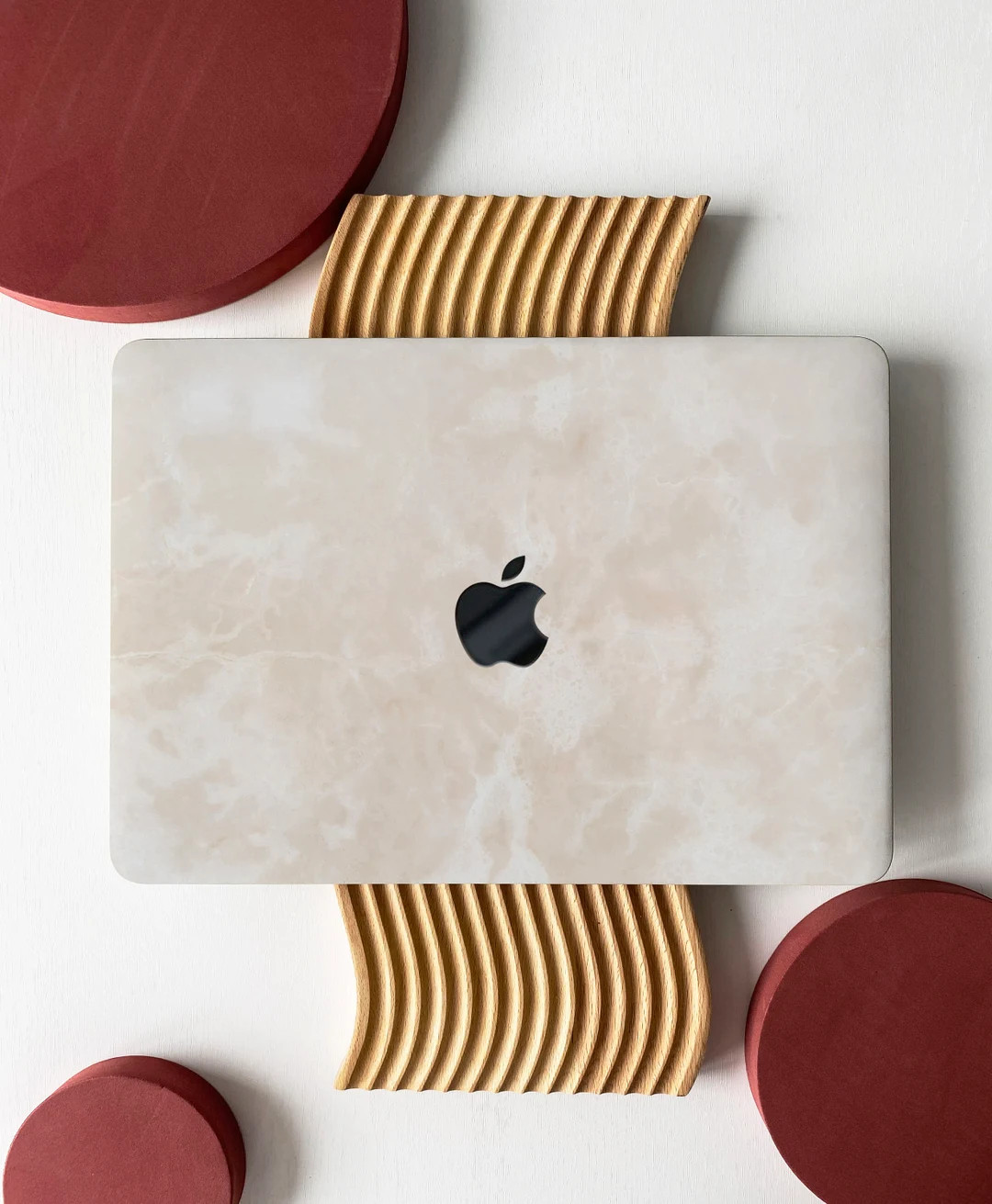 Beige Marble Grain Shell Hard Case Cover for MacBook Air 13 MacBook Pro 13 16 15 Air 13 12 Inch L... | Etsy (US)