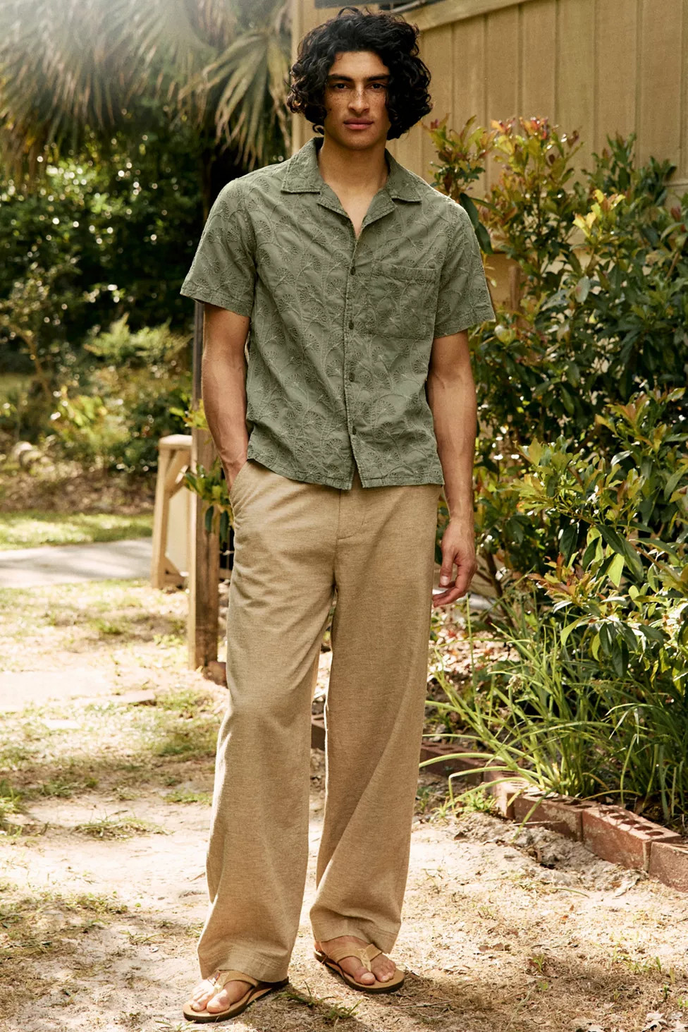 UO Noel Flat Front Linen Pants | Urban Outfitters (US and RoW)