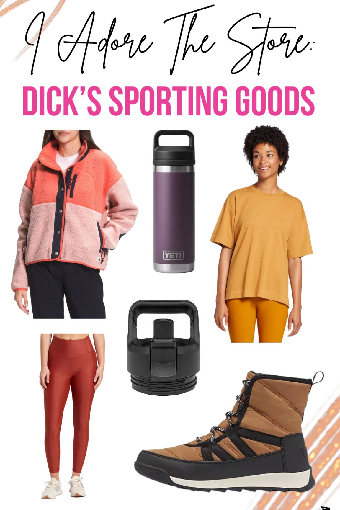 YETI 18 oz. Rambler Bottle with Chug Cap

YETI Rambler Bottle Straw Cap

SOREL Women's Whitney II Short Lace 200g Waterproof Winter Boots

CALIA Women's Energize High Rise Pintuck Leggings

CALIA Women's Cotton Oversized Everyday Short Sleeve Tee

The North Face Women's Cragmont Fleece Jacket

#LTKFind #LTKSeasonal #LTKfamily